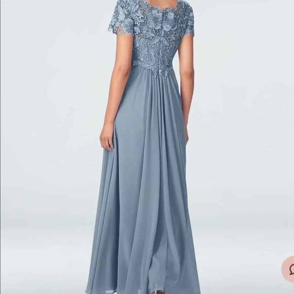 Azazie Size 24 Dusty Blue Gown Dress MOB MOG Angelou Style - Picture 2 of 7